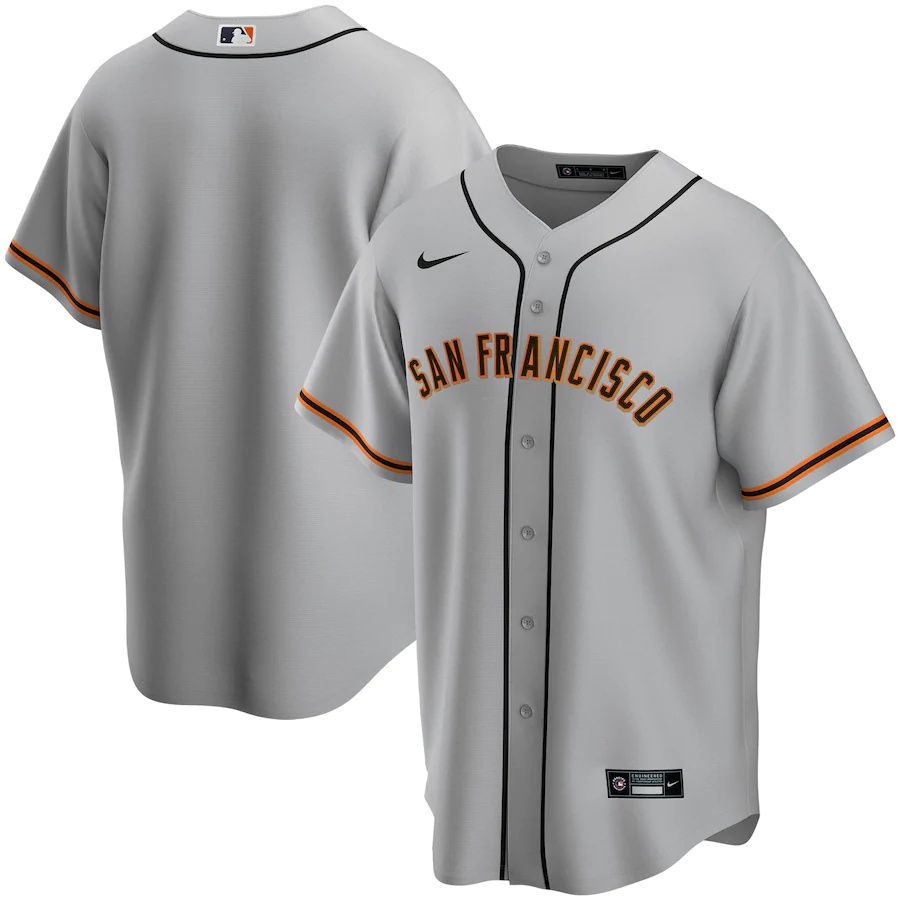 Mens San Francisco Giants Nike Gray Road Replica Team MLB Jerseys->san francisco giants->MLB Jersey